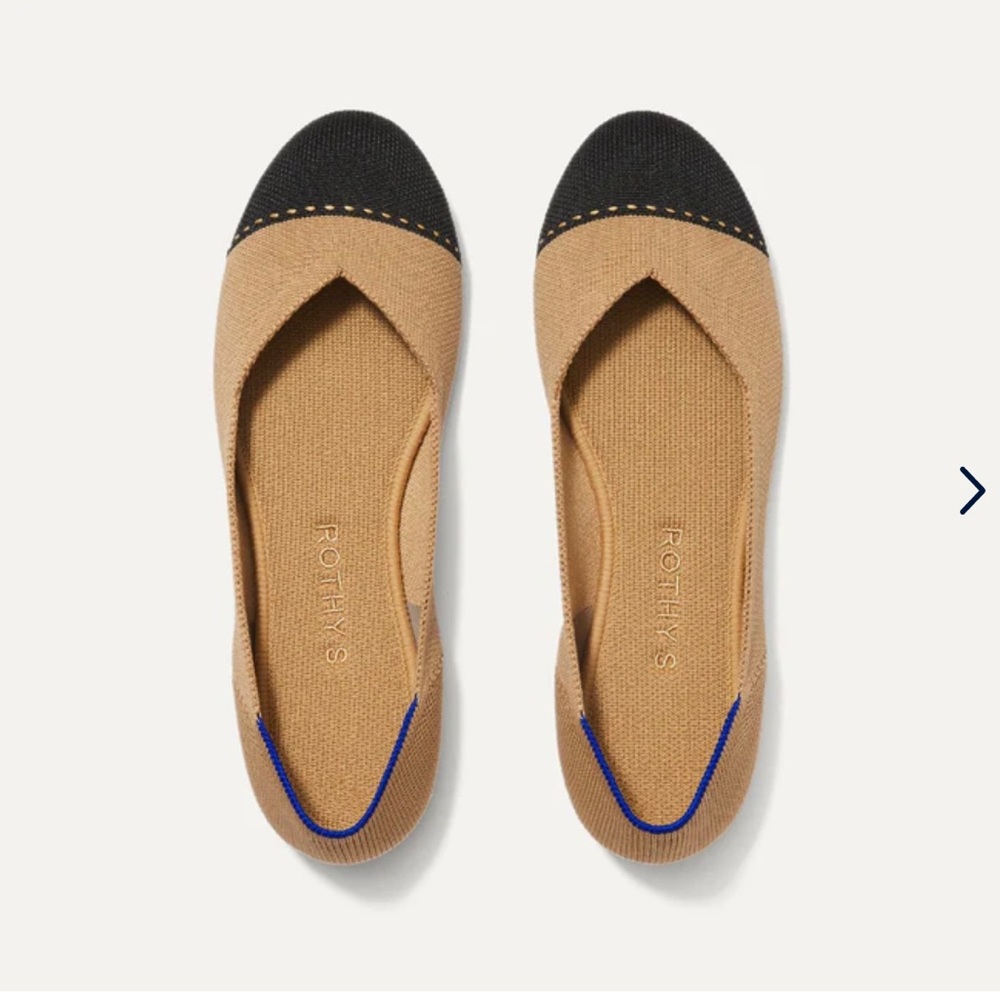 Rothy’s camel captoe the flat size 9. New with tags